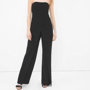 CONVERTIBLE BLACK STRAPLESS SPLIT-PANT JUMPSUIT Size 10
